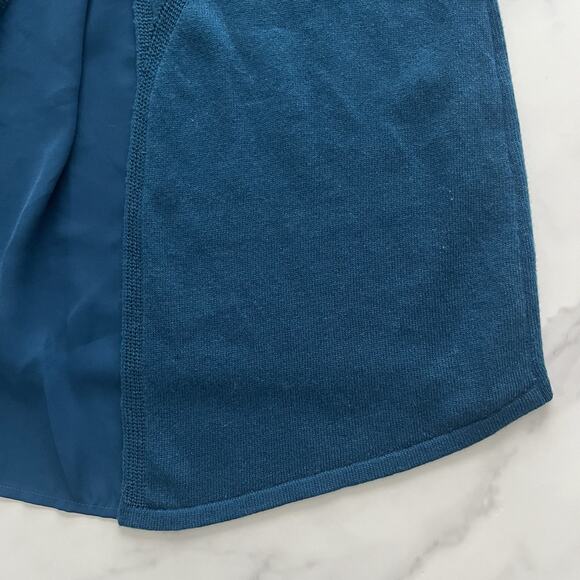 Soft Surroundings Sirena Knit tunic Wool alpaca Sz small Poseidon Blue Preppy - Picture 8 of 10